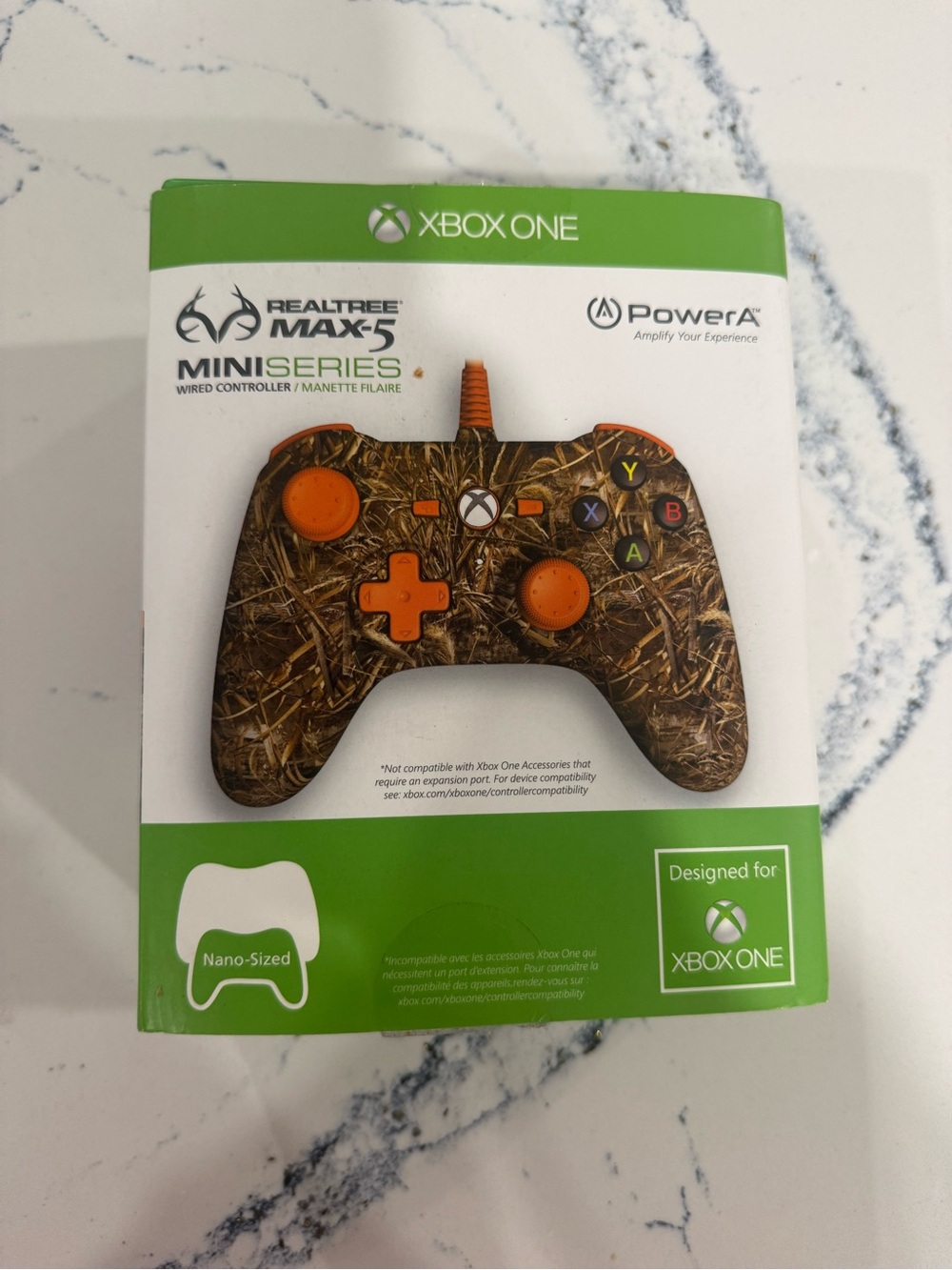 BRAND NEW Xbox One Realtree Max-5 Mini Series Wired Controller - Orange/Brown